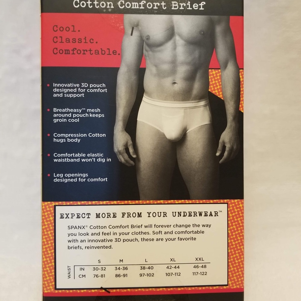 Men's XXL SPANX Cotton Comfort Brief - Picture 2 of 6